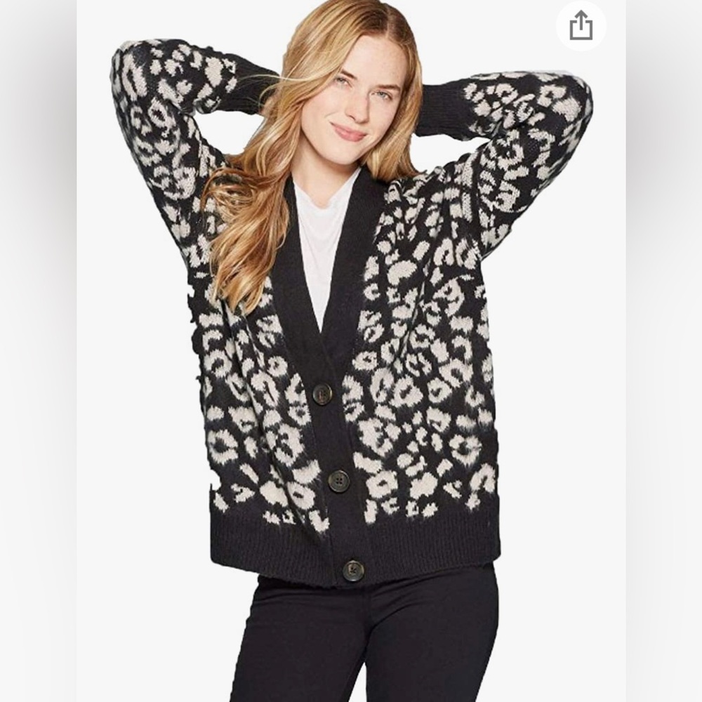 Universal Thread Animal Print Cardigan Size S